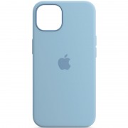 Чохол Silicone case (AAA) full with Magsafe and Animation для Apple iPhone 13 (6.1"), Синій / Blue Fog