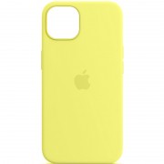 Чохол Silicone case (AAA) full with Magsafe and Animation для Apple iPhone 13 (6.1"), Жовтий / Lemon Zest