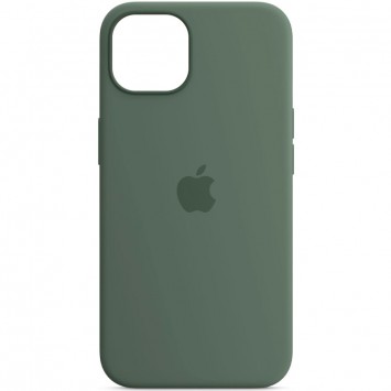 Чохол Silicone case (AAA) full with Magsafe and Animation для Apple iPhone 13 (6.1"), Зелений / Eucalyptus - Чохли для iPhone 13 - зображення 1 