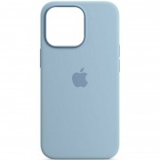 Чехол Silicone case (AAA) full with Magsafe and Animation для Apple iPhone 13 Pro (6.1"), Голубой / Blue Fog