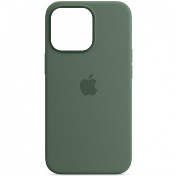 Чехол Silicone case (AAA) full with Magsafe and Animation для Apple iPhone 13 Pro Max (6.7"), Зеленый / Eucalyptus - Чехлы для iPhone 13 Pro Max - изображение 2