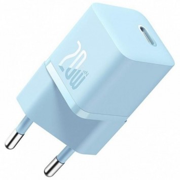 Зарядний пристрій Baseus GaN5 Fast Charger (mini) 1C 20W (CCGN05010), Blue - Мережеві ЗП (220 В) - зображення 3 