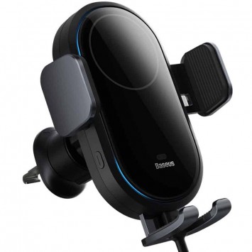 Автодержатель с БЗУ Baseus LightChaser Wireless Charging Electric Car Mount 15W (C40355900121-00), Black -  - изображение 1