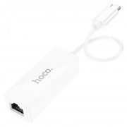 Переходник Hoco UA22 Acquire USB ethernet adapter (100 Mbps), White