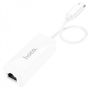 Переходник Hoco UA22 Acquire USB ethernet adapter (100 Mbps), White -  - изображение 1