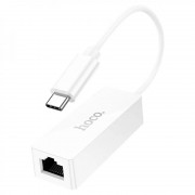 Переходник Hoco UA22 Acquire USB ethernet adapter (100 Mbps), White