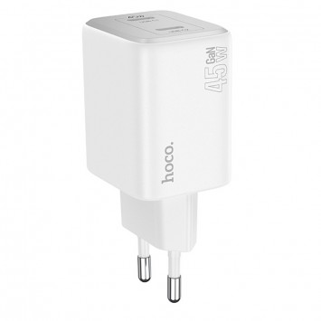 Зарядное устройство Hoco N42 Elogiado 2C PD45W, White - Сетевые зарядные устройства (220 В) - изображение 1