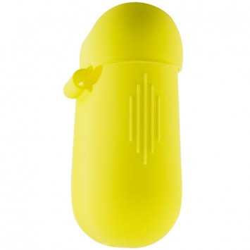 Силіконовий футляр New з карабіном для навушників Airpods 1/2 (Жовтий / Bright Yellow) - Apple AirPods - зображення 4 