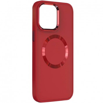 Червоний TPU чохол Bonbon Metal Style з MagSafe для Айфон 14 Плюс