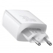 Зарядное устройство Baseus Compact Quick Charger 30W QC+ PD (1Type-C + 2USB) (CCXJ-E), Белый
