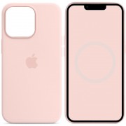 Чехол Silicone case (AAA) full with Magsafe and Animation для Apple iPhone 14 Pro Max (6.7"), Розовый / Chalk Pink