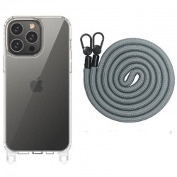 Чехол TPU Transparent with Straps для Apple iPhone 12 Pro Max (6.7"), Fog