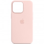 Чохол Silicone case (AAA) full with Magsafe and Animation для Apple iPhone 14 Pro Max (6.7"), Рожевий / Chalk Pink