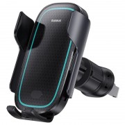 Автотримач із БЗУ Baseus Milky Way Pro Wireless Charging Electric Car Mount 15W (C40357000111-0), Cluster Black