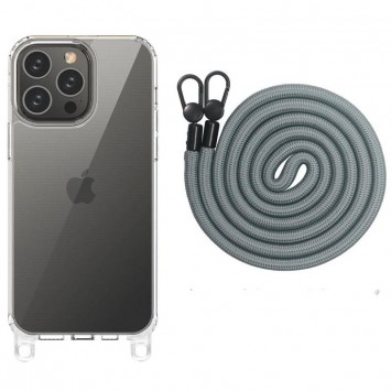 Чохол TPU Transparent with Straps для Apple iPhone 13 Pro Max (6.7"), Fog