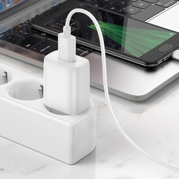 Зарядное устройство Hoco C134A Solid 1A 12W + MicroUSB, White - Сетевые зарядные устройства (220 В) - изображение 3