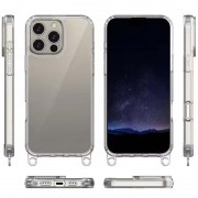 Чохол TPU Transparent with Straps для Apple iPhone 15 Pro (6.1"), Clay