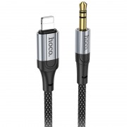 Аудио кабель Aux Hoco UPA26 Fresh Lightning to 3.5mm (1m), Черный