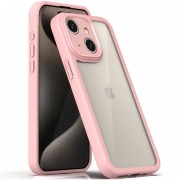 TPU чехол Transparent + Colour 1,5mm для Apple iPhone 15 (6.1"), Pink