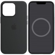 Чохол Silicone case (AAA) full with Magsafe and Animation для Apple iPhone 14 Pro Max (6.7"), Чорний / Midnight