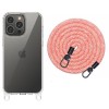 Чохол TPU Transparent with Straps для Apple iPhone 15 Pro Max (6.7"), Red / White