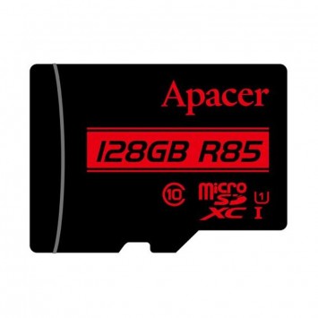 Карта памяти Apacer microSDXC (UHS-1) 128Gb class 10 R85MB/s (без адаптера), Black