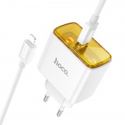 Зарядний пристрій Hoco CS41A Smart PD35W (1C) + Type-C to Lightning, White