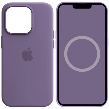 Чохол Silicone case (AAA) full with Magsafe and Animation для Apple iPhone 14 Pro (6.1"), Фіолетовий / Iris