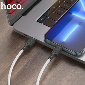 Дата кабель Hoco X90 Cool silicone Type-C to Lightning 20W (1m), Белый - Type-C кабели - изображение 3