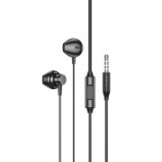 Стерео Навушники Hoco M125 Smart metal universal (3.5mm/1.2m), Black