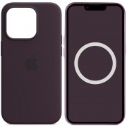 Чехол Silicone case (AAA) full with Magsafe and Animation для Apple iPhone 14 Pro (6.1"), Фиолетовый / Elderberry