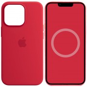 Чехол Silicone case (AAA) full with Magsafe and Animation для Apple iPhone 14 Pro Max (6.7"), Красный / Red