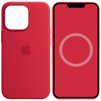 Чохол Silicone case (AAA) full with Magsafe and Animation для Apple iPhone 14 Pro Max (6.7"), Червоний / Red