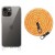 Чохол TPU Transparent with Straps для Apple iPhone 13/14 (6.1"), Orange / White