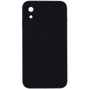 Silicone Case Square Full Camera Protective (AA) NOLOGO для Apple iPhone XR (6.1"), Чорний / Black