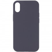 Чехол Silicone Case Full Protective (AA) NO LOGO для Apple iPhone X / XS (5.8"), Серый / Dark Gray