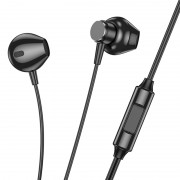 Стерео Наушники Hoco M125 Smart metal universal (3.5mm/1.2m), Black