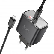 Зарядний пристрій Hoco CS41A Smart PD35W (1C) + Type-C to Lightning, Black