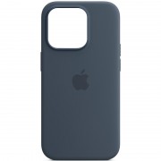 Чохол Silicone case (AAA) full with Magsafe and Animation для Apple iPhone 14 Pro (6.1"), Синій / Storm Blue