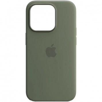 Чохол Silicone case (AAA) full with Magsafe and Animation для Apple iPhone 14 Pro Max (6.7"), Зелений / Olive - Чохли для iPhone 14 Pro Max - зображення 1 