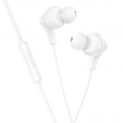 Стерео Наушники Hoco M114 Jia universal (3.5mm/1.2m), White