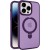 TPU+PC чехол Metal Buttons with MagSafe Colorful HQ Ring для Apple iPhone 15 Pro Max (6.7"), Purple