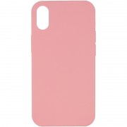 Чехол Silicone Case Full Protective (AA) NO LOGO для Apple iPhone X / XS (5.8"), Розовый / Pink