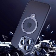 TPU+PC чехол Metal Buttons with MagSafe Colorful HQ Ring для Apple iPhone 15 Pro Max (6.7"), Dark Blue