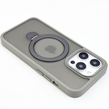 TPU+PC чехол Metal Buttons with MagSafe Colorful HQ Ring для Apple iPhone 15 Pro Max (6.7"), Grey - iPhone 15 Pro Max - зображення 4 