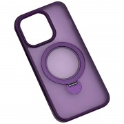 TPU+PC чехол Metal Buttons with MagSafe Colorful HQ Ring для Apple iPhone 15 Pro Max (6.7"), Purple