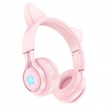 Наушники Hoco W39 Cat Ear с котячими ушками, розового цвета