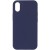 Чехол Silicone Case Full Protective (AA) NO LOGO для Apple iPhone X / XS (5.8"), Темно-синий / Midnight blue