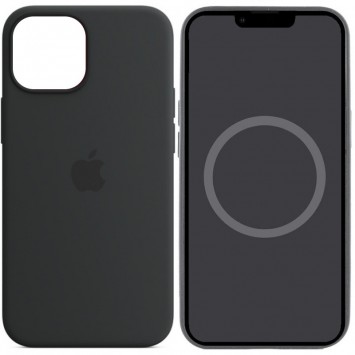 Чехол Silicone case (AAA) full with Magsafe and Animation для Apple iPhone 14 (6.1"), Черный / Midnight