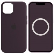 Чехол Silicone case (AAA) full with Magsafe and Animation для Apple iPhone 14 (6.1"), Фиолетовый / Elderberry